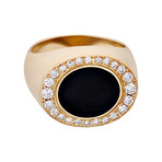 Mikimoto 18k Yellow Gold Diamond Moonstone Ring // Ring Size: 6 // Pre-Owned