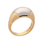 Bulgari 18k Yellow Gold + Stainless Steel Tronchetto Ring // Ring Size: 5.75 // Pre-Owned