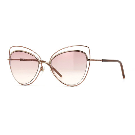 Marc Jacobs // Women's Cat Eye Sunglasses // Gold Copper + Pink