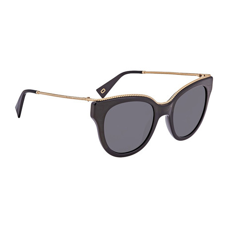 Marc Jacobs // Women's Cat Eye Sunglasses // Black Gold + Gray II