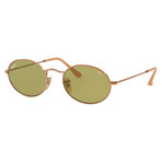 Ray-Ban // Unisex Oval Sunglasses // Gold + Green