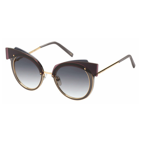 Marc Jacobs // Women's  Cat Eye Sunglasses // Gold Copper + Gray