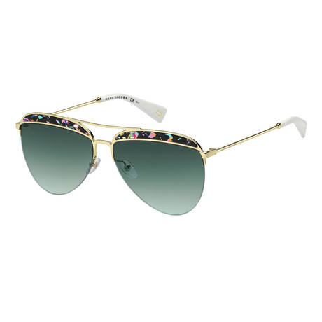 Marc Jacobs // Unisex Aviator Sunglasses // Tortoise + Havana Black + Green