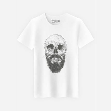 Hipster Barbe T-Shirt // White (Small)