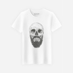 Hipster Barbe T-Shirt // White (X-Large)