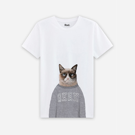 Grumpy Cat T-Shirt // White (Small)