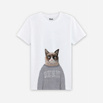 Grumpy Cat T-Shirt // White (Medium)