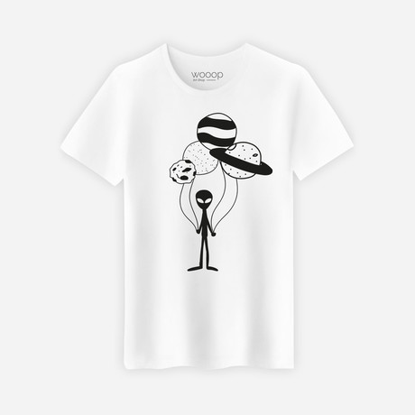 Balloon Constellation T-Shirt // White (Small)