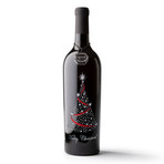 Merry Christmas Tree Etched Wine