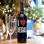 I Heart Las Vegas Etched Wine