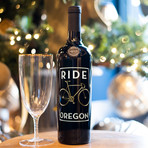 Ride Oregon Etched Wine