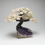 The Energy Tree // Custom Designed // Genuine White Quartz Tree + Amethyst Matrix