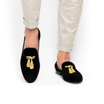 Royal Velour Slippers // Black (Euro: 44)