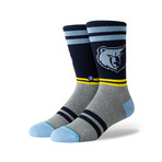City Gym Grizzlies Socks // Navy (M)