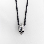 Skull Necklace // Black + Silver