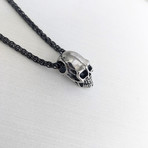Skull Necklace // Black + Silver