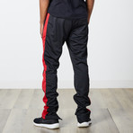 Trip Track Pants // Black + Red (S)