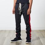 Trip Track Pants // Black + Red (S)