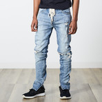 Distressed Denim Pants // Light Indigo (S)