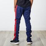 Trip Track Pants // Navy + Red (M)