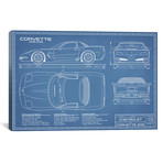 Corvette (C5) Z06 // Blueprint (18"W x 12"H x 0.75"D)