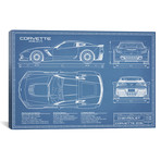 Corvette (C7) Z06 // Blueprint (18"W x 12"H x 0.75"D)