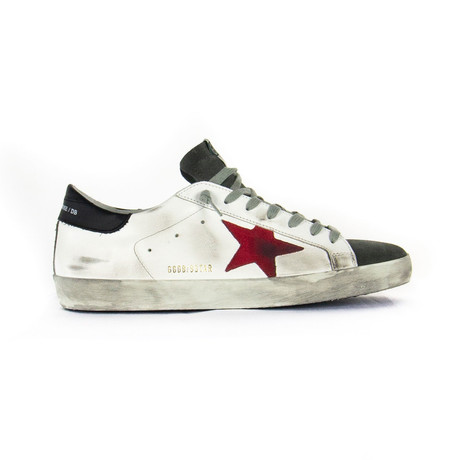 Golden Goose // Sneakers // White + Red (Euro: 38)