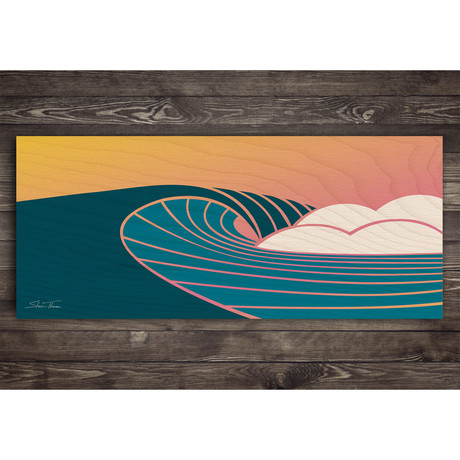 "Day Dreamer (Sunset)" Wood Print (25”W x 10”H x 0.75"D)