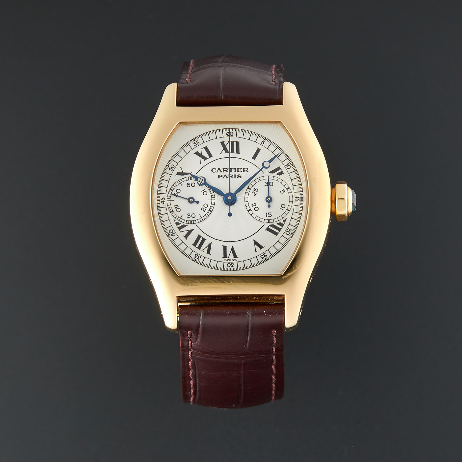 Cartier Tortue Chronograph Manual Wind // 2356 // Pre-Owned ...