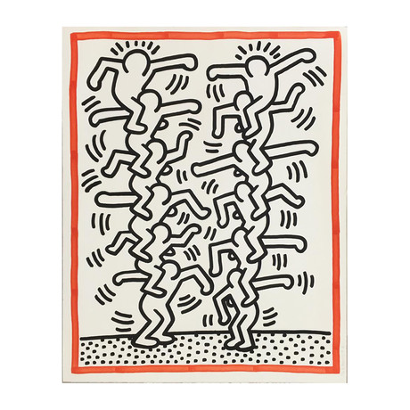 Keith Haring // Three Lithographs (Ladderman) // 1985