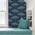 Blue Ficus Peel + Stick Wallpaper