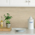 Tibetan Grasscloth Cream Peel + Stick Wallpaper