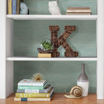 Tibetan Grasscloth Teal Peel + Stick Wallpaper