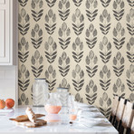 Folk Tulip Peel + Stick Wallpaper