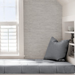 Tibetan Grasscloth Silver Peel + Stick Wallpaper