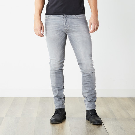 Tepphar Slim Carrot Jeans // Medium Light Gray // 30" Inseam (26WX30L)