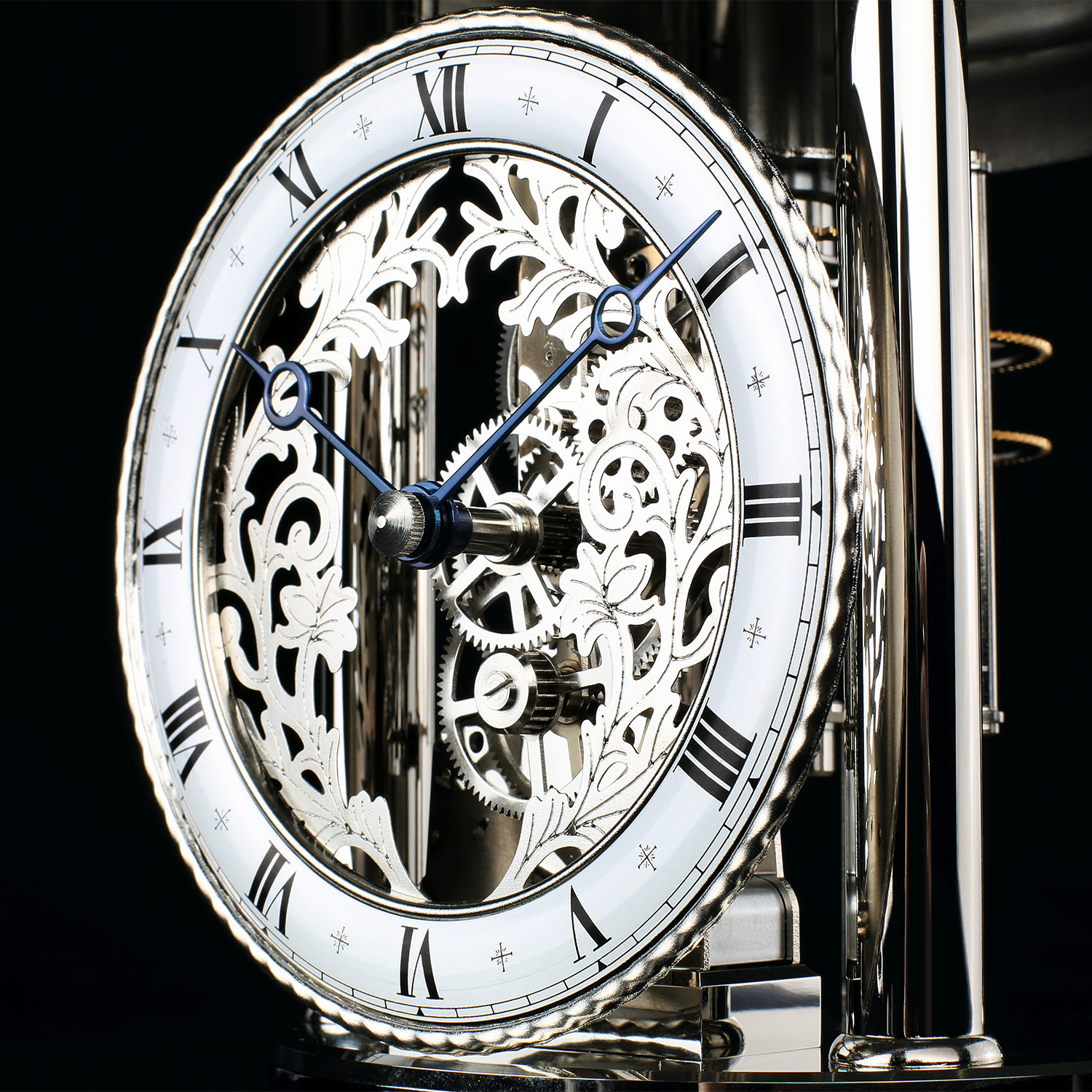 Astrolabium (Nickel + Black Piano) - Hermle Clocks - Touch of Modern