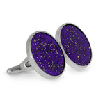 Purple Stardust Cufflinks // Sterling Silver