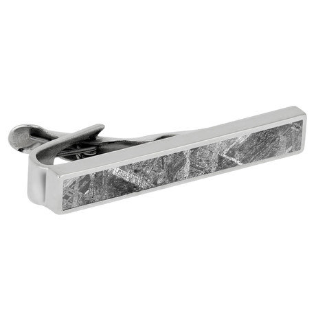 Meteorite Tie Clip // Sterling Silver
