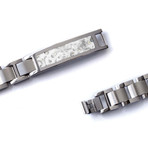 White Stardust Interchangeable Bracelet // Stainless Steel (Small)