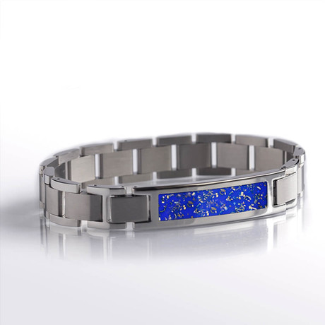 Blue Stardust Interchangeable Bracelet // Stainless Steel (Small)