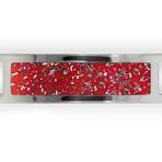 Red Stardust Interchangeable Bracelet // Stainless Steel (Small)