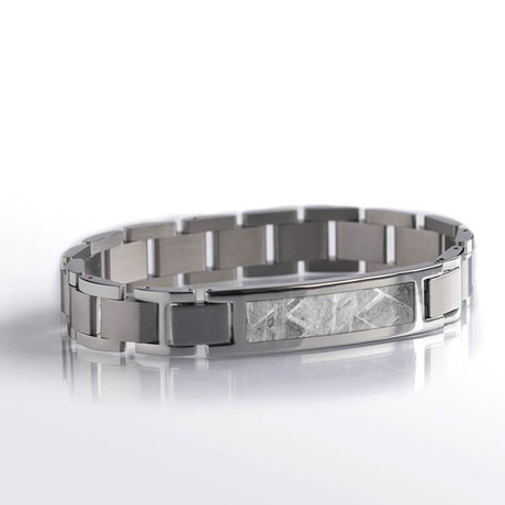 Gibeon Meteorite Bracelet // Modular Stainless Steel (Small)