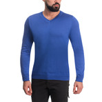 V-Neck Sweater // Bright Blue (S)