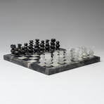 Small // Gray Onyx + White Onyx // Polished Chess Set