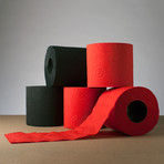 Bath Tissue 3-Pack Gift Tube // Black + Red // Set of 2