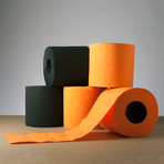 Bath Tissue 3-Pack Gift Tube // Black + Orange // Set of 2
