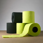 Bath Tissue 3-Pack Gift Tube // Black + Green // Set of 2