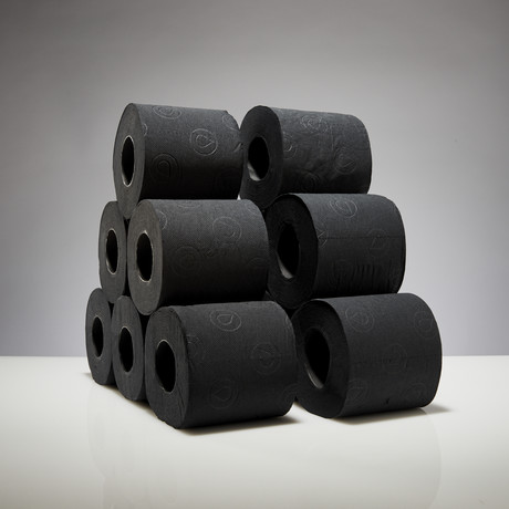 Bath Tissue 6-Pack // Black + Black // Set of 2