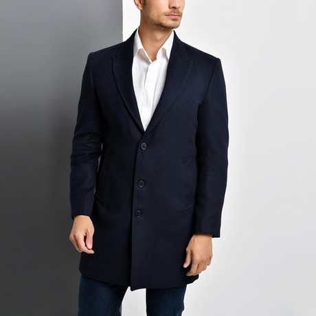 Bruges Overcoat // Dark Blue (Small)